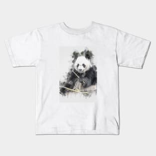 Panda Bear Animal Wild Forest Jungle Bamboo Nature Asia China Kids T-Shirt